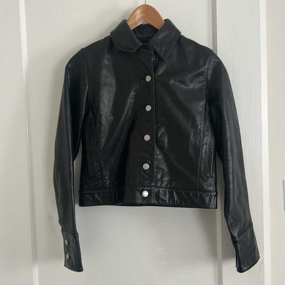 Vintage Banana Republic leather shirt jacket